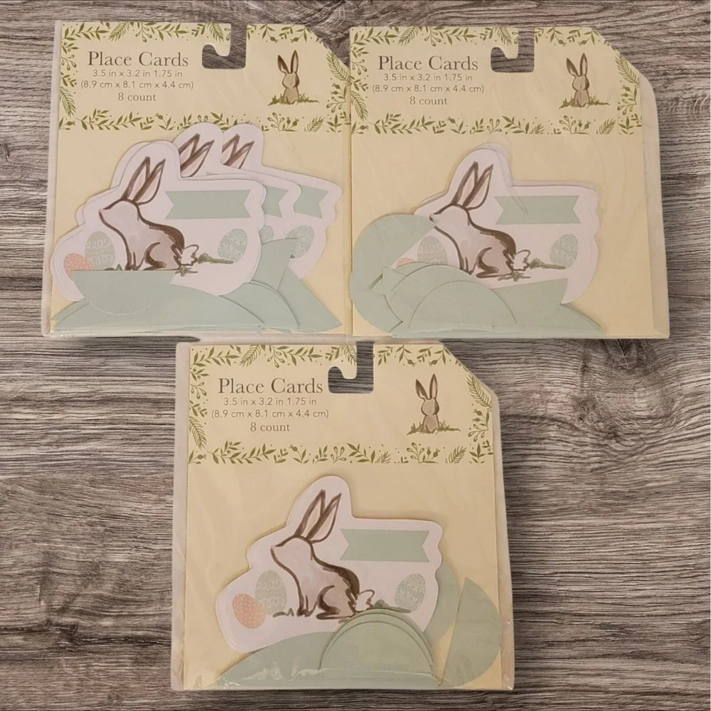 Easter Bunny Place Cards 24 Ct Eggs 3D Standing‎ Party Brunch Breakfast Lunch